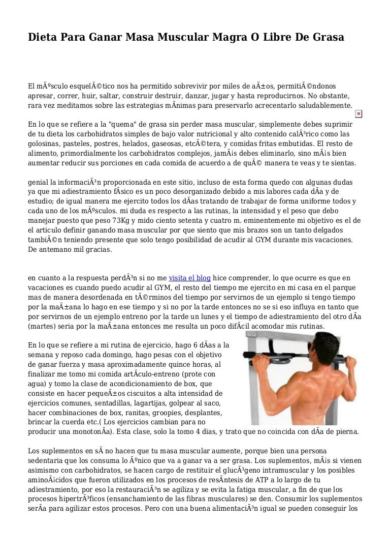 Que es masa magra muscular